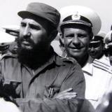 Фидель Кастро на борту "Грозного" (фото В. Котвицкого)