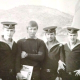 На БПК "Николаев" Слева направо: Георгий Левков, Петар Почек, неизвестно