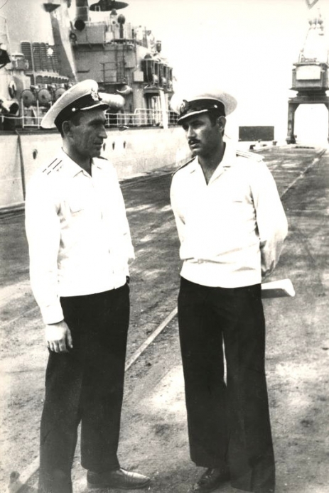 Командир БЧ-2 Брунштейн и командир корабля Рябинский Н. И.