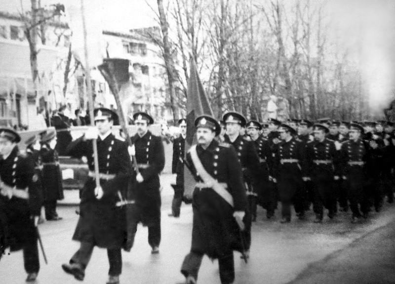 Парад на 7ноября 1989г. в г.Лиепая