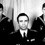 Снимок с командиром корабля (Шишкин А., Пинчук М.Ф., Майгатов С.)