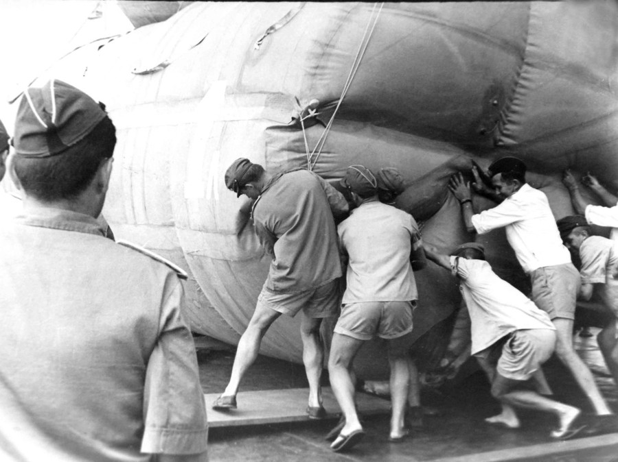 Мишень для стрельбы КР П-35 в Атлантическом океане. 1969 год
